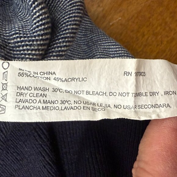 Gable & Grant Crewneck Sweater Navy Sz XL - Picture 3 of 5